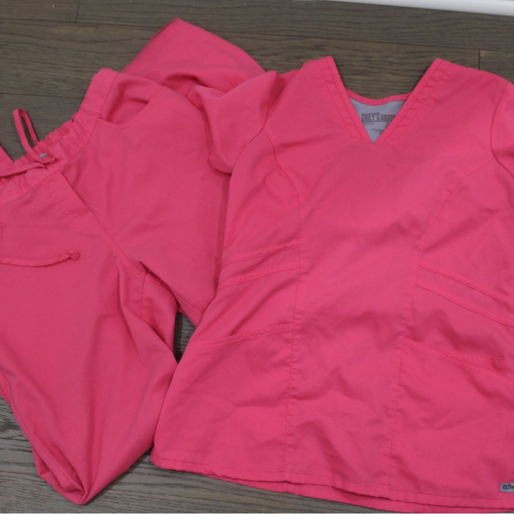 Grey's Anatomy Pink Scrub Set
